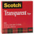 Scotch 600 Transparent Glossy Tape. 1/2 x 2592", 3" Core