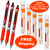 pentel-energel-rtx-orange-liquid-gel-ink-3-pens-bl77f-5-refills-lr7f