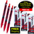 pilot-precise-v5-rt-red-ink-0.5mm-extra-fine-3-pens-with-3-packs-of-refills-free-shipping