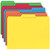 Value 21126 File Folders, Assorted Color, 1/3 Cut, Letter Size, 1-Ply Tab, Box of 100