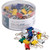 Business Source 65360 Mini Binder Clips, 9/16" Wide, Assorted Colors, Tub of 100