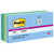Post-it 65412SST Super Sticky Recycled Notes - Oasis Color Collection