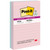 Post-it 660-3SSNRP Super Sticky Lined Recycled Notes - Wanderlust Pastels Color Collection