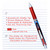 pentel-energel-rtx-0.7-needle-tip-bln77-b-red-liquid-gel-ink-rollerball-pen-on-paper