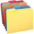 Smead 11943 Assorted Color Letter Size File Folders, 1/3 Cut Tabs, Box of 100