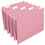 Smead C15HPK 64066 Pink Letter Size Hanging File Folders, 1/5 Cut Tabs, Box of 25