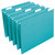 Smead C15HTL 64074 Teal Letter Size Hanging File Folders, 1/5 Cut Tabs, Box of 25