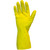 Safety Zone GRFY-XL-1S Yellow Flock Lined Latex Gloves