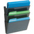 Deflecto 93604 Sustainable DocuPocket Letter Black-3 pocket 50% Recycled Content