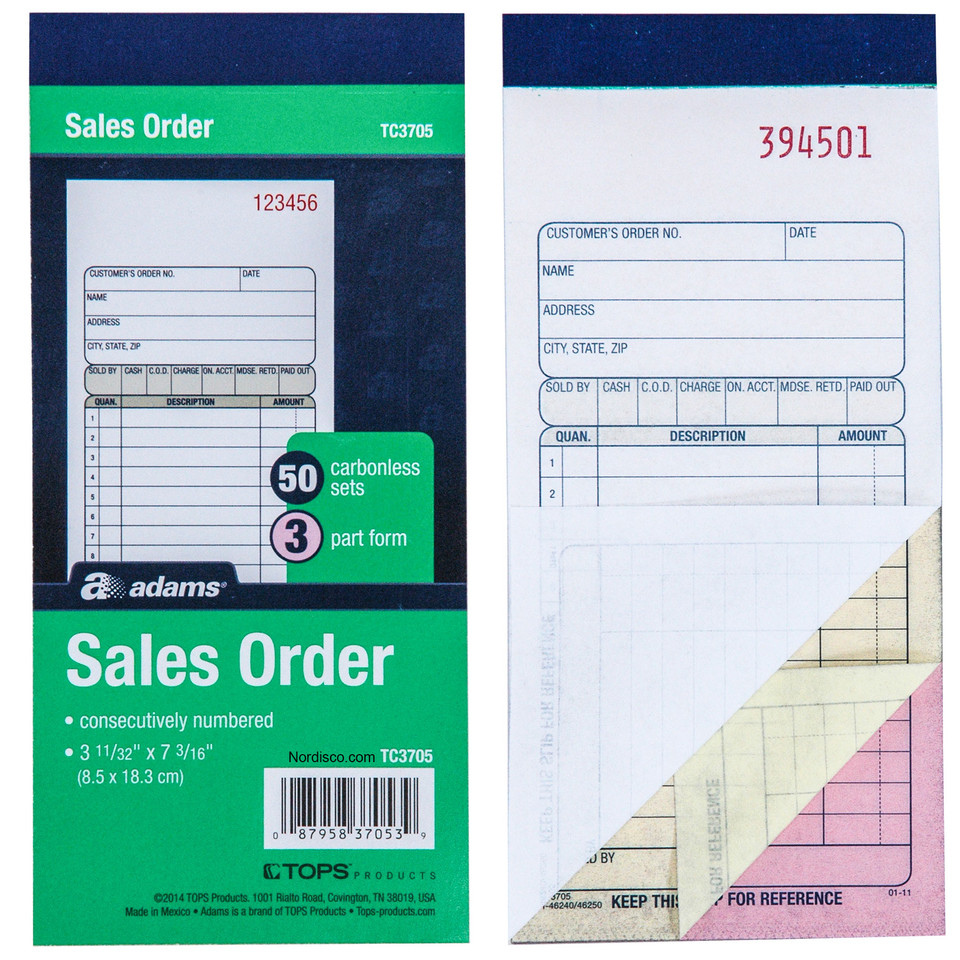 Adams Invoice Book, 2-part, Carbonless, 5 – 9/16 X 8 – 7/40,6 Cm - Foto 13