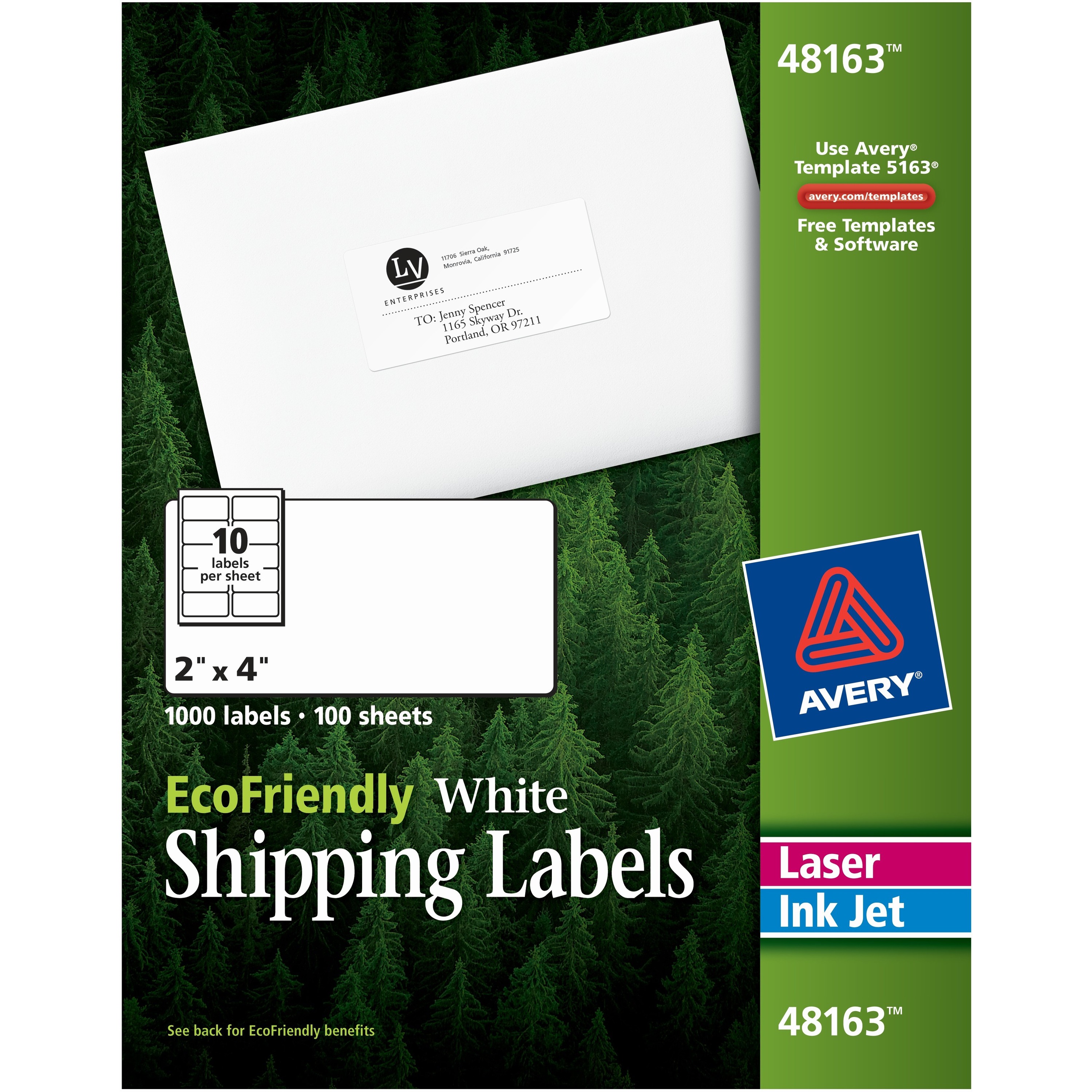 Avery 48163 EcoFriendly Shipping Label | Nordisco.com