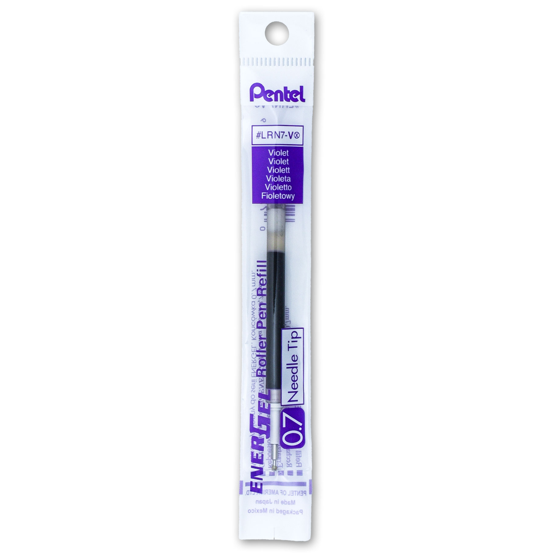 Pentel EnerGel LR7 – Ricariche Per Penna Gel, 0,7 Mm, Colore Viola, Confezione Da 12 Pezzi