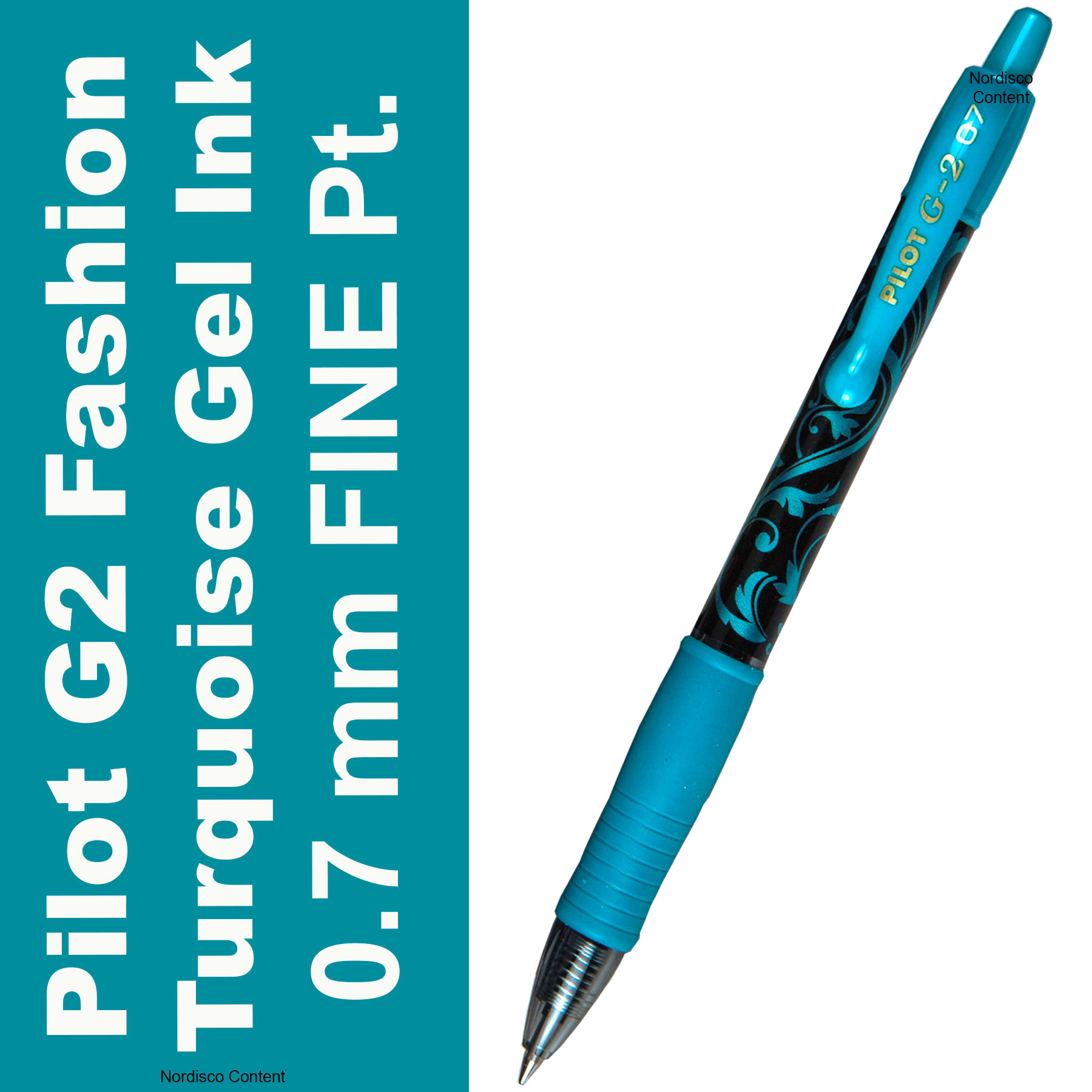 Pilot 31495 G2 07, Turquoise Gel Ink, 0.7mm Fine Point Rollerball
