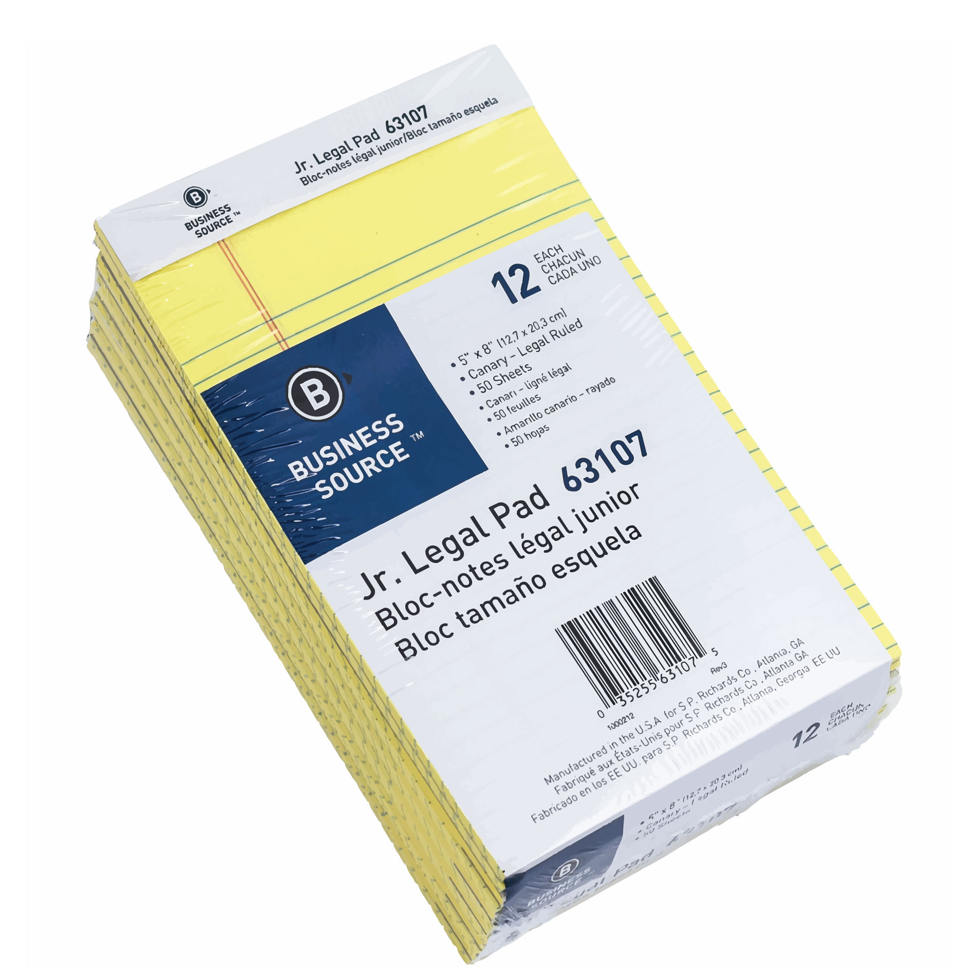 Business Source 63107 Yellow Legal Pads, 5 x 8