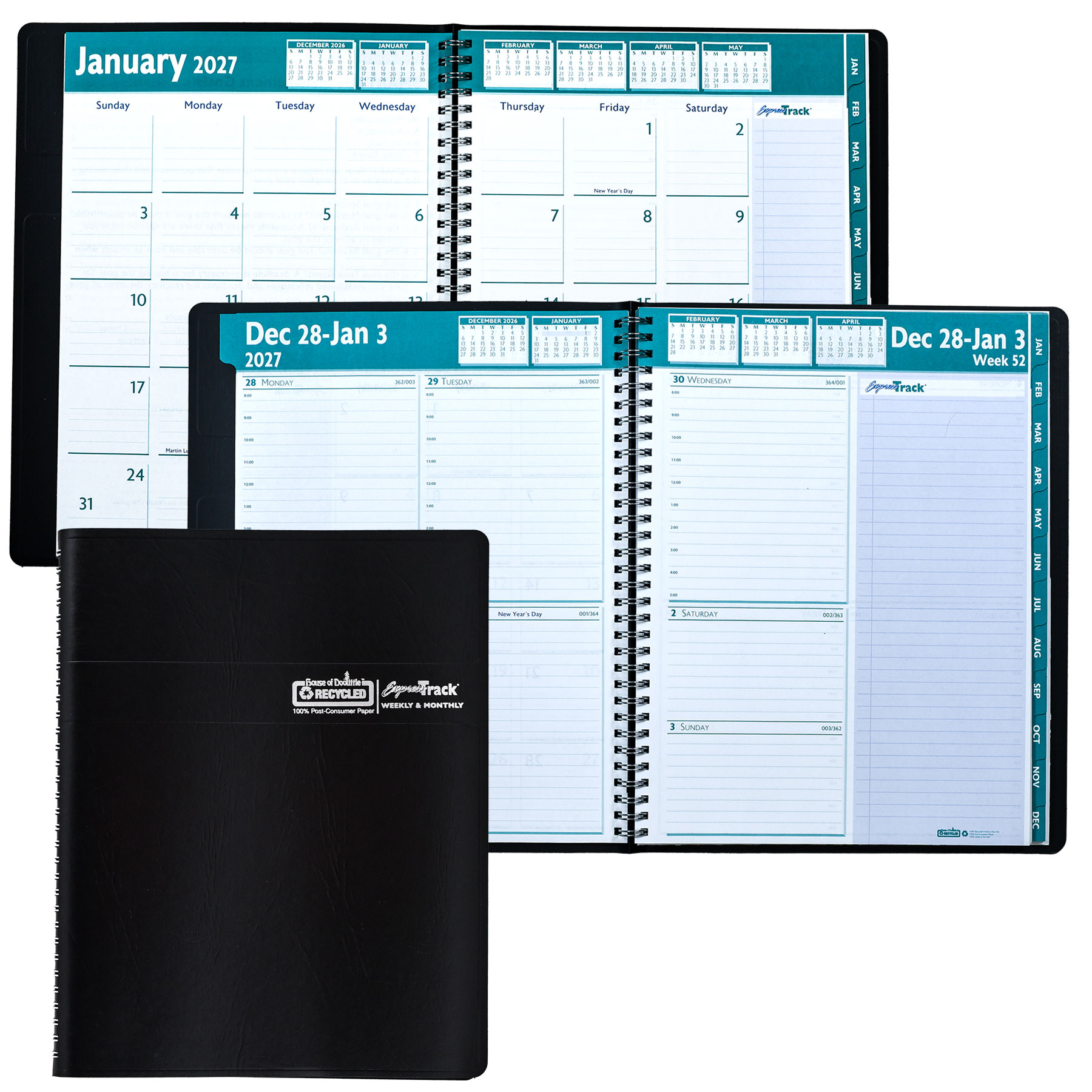 2027 ExpressTrack 296-02 HOD29602 Weekly Monthly Planner