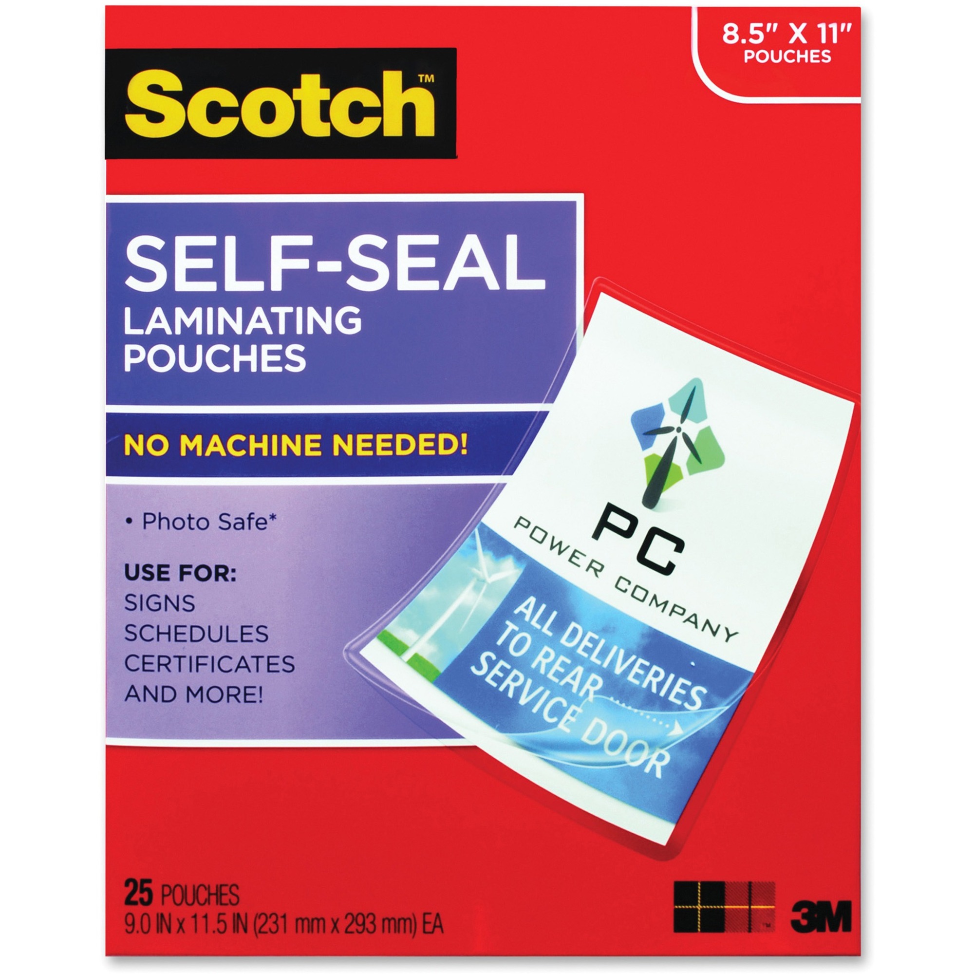 Scotch LS854-25G Self-Seal Laminating Pouches | Nordisco.com