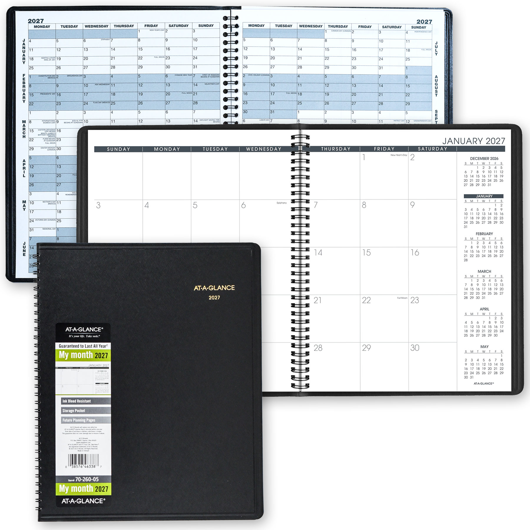 At-A-Glance 2027 70-260 Monthly Planner, 15-Months, 9 x 11
