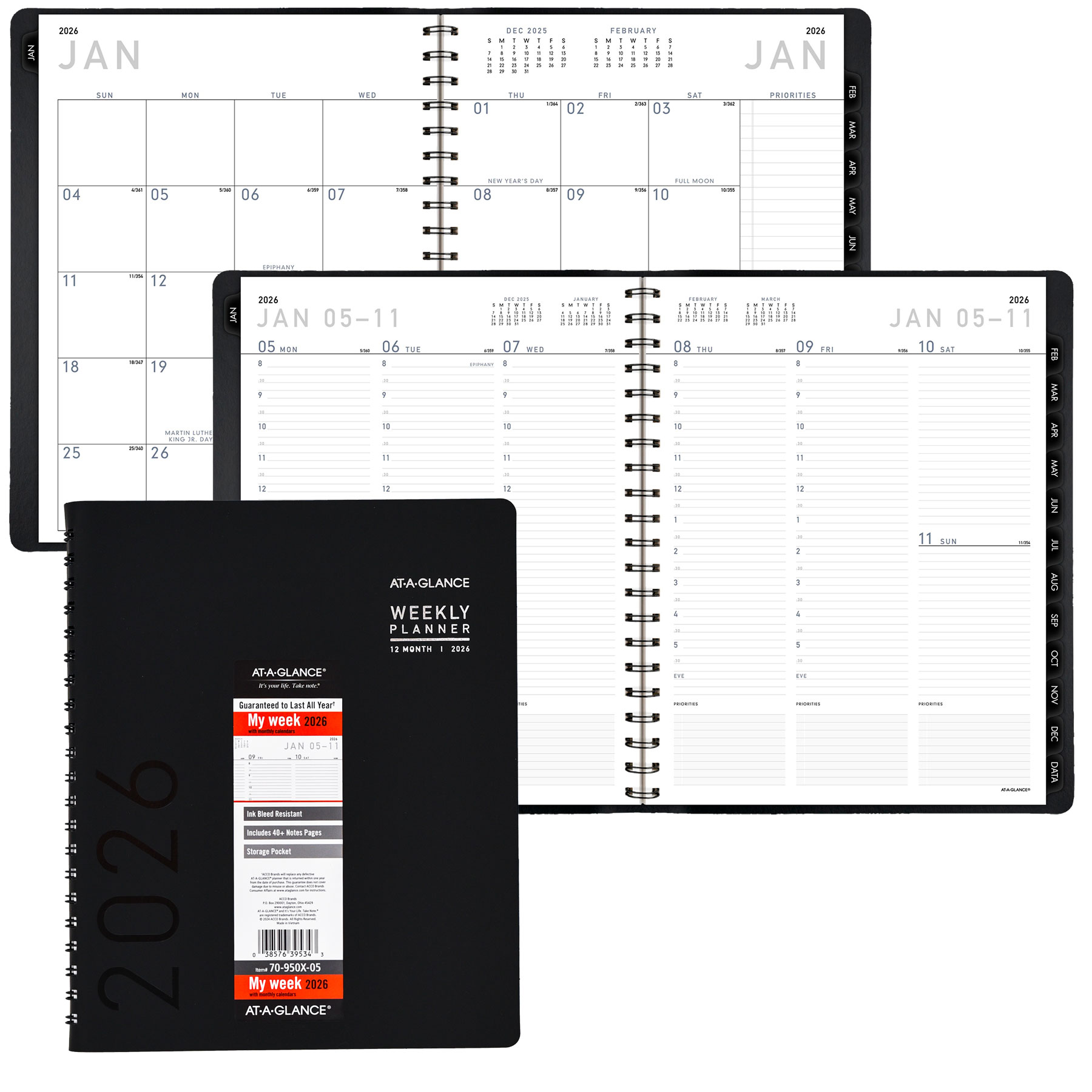 2026 At-A-Glance 70-950X Weekly Monthly Appointment Book