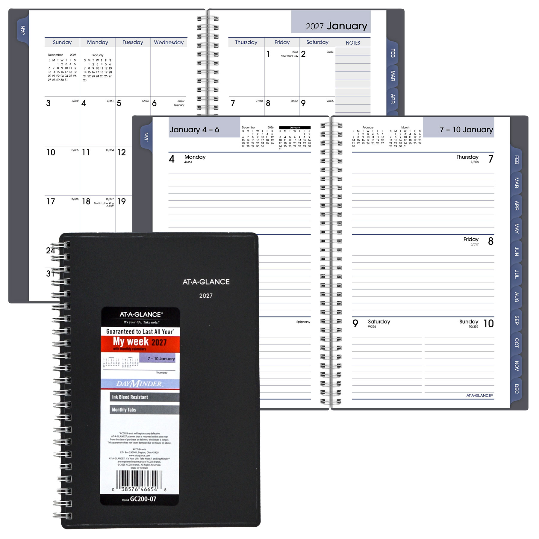 At-A-Glance 2027 GC200-07 DayMinder Weekly Monthly Planner