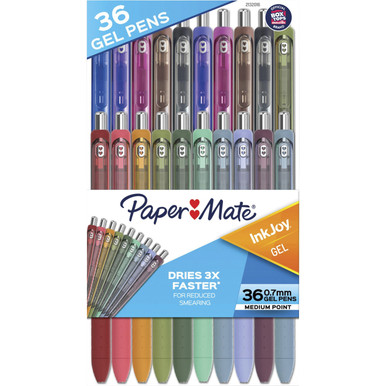 Paper Mate 2022985 InkJoy Gel 0.7 Stick Pens, Medium Point, Black Gel Ink