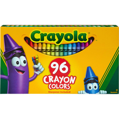 Crayola 52-0096 Built-in Sharpener 96 Count Crayons