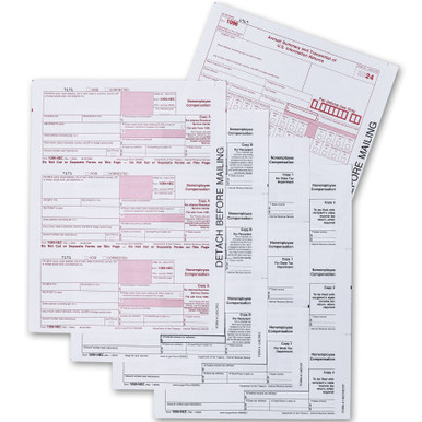 洋書 The Imposition of Form 2024 Adams 22993-NEC 1099-NEC 5-Part Tax Forms plus 1096 for