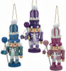 Kurt Adler Short Chubby Glitter Nutcracker Ornament