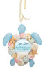 Cape Shore Sea Glass & Shells Turtle Photo Frame Christmas Tree Ornament