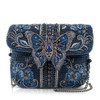 Mary Frances Blue Alchemy Butterfly & Floral Crossbody Handbag