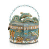 Mary Frances Crystal Dolphin Ocean Waves & Under The Sea Shaped Top Handle Purse Hand Bag