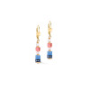 Coeur De Lion Sparkling Princess Multi-Color GeoCUBE® Crystal Gold Dangle Earrings