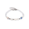 Coeur De Lion Cosmic Pearls GeoCUBE® Crystal Pastels Silver Bracelet