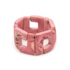 Santiago Square Bead Bracelet pink