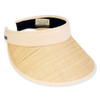 Sun N Sand Poly Trim Natural Raffia Cip On Visor