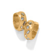 Brighton B Radiant Gold Pastel Crystals Hoop Post Earrings
