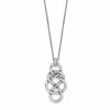 Brighton Interlok Braid Silver Drop Pendant Necklace