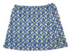 Lulu-B Blue Turtle Diagonal Square Print Fun Stretch Skort