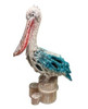 Koppe Sea Coral Cut Out Tabletop Pelican On a Piling Figurine