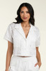 La Blanca White Bayside Shells Button Up Shirt Swim Cover Up