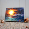 Glow Decor Beyond The Shore Dolphins Ocean LED Lighted Mini Lighted Tabletop Canvas