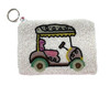 Tiana Designs Golf Cart Beaded Coin Purse Key Ring