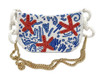 Tiana Designs Blue Starfish World Ivory Beaded Shoulder Bag Purse