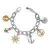 Brighton Anchors Aweigh Silver Charm Bracelet