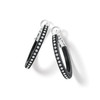 Brighton Meridian Eclipse Small Black and Crystal Hoop Earrings