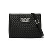 Brighton Interlok Braid Findley Black Cross Body Organizer Purse