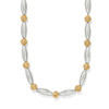 Brighton Meridian Orbit Bead Silver-Gold Two Tone Necklace