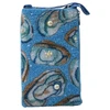 Bamboo Trading Company Oysters With Pearls Blue Beaded Crossbody Club Smart Phone Bag