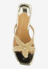 J Renee Sunstar Gold Rhinestone Starfish Thong Low Heel Sandal