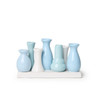 Two's Company Blue Hues 7 Vase Platform Set