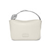 Brighton La Tulipe Petal Silver Rosebud Handle Ivory Leather Medium Crossbody Flap Satchel